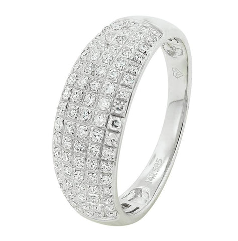 0.39 Ctw Diamond 14k White Gold Round Shape Womens Diamond Ring