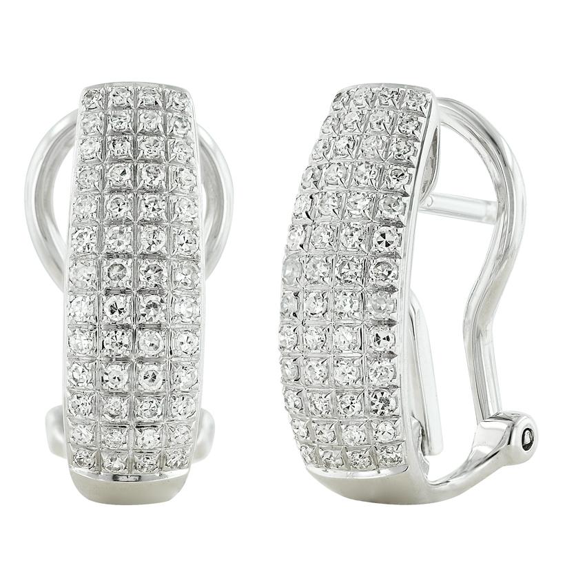 0.42 Ctw Diamond 14k White Gold Round Shape Womens Diamond Earrings