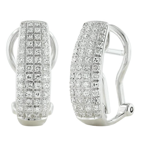 0.42 Ctw Diamond 14k White Gold Round Shape Womens Diamond Earrings