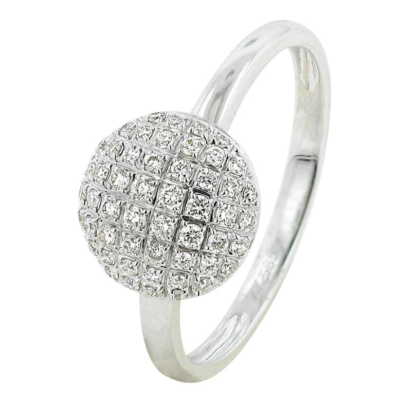 0.23 Ctw Diamond 14k White Gold Round Shape Womens Diamond Ring