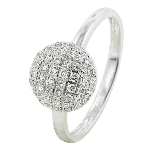 0.23 Ctw Diamond 14k White Gold Round Shape Womens Diamond Ring