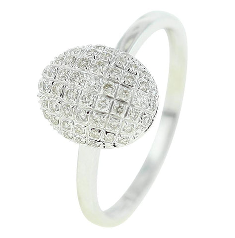 0.24 Ctw Diamond 14k White Gold Round Shape Womens Diamond Ring