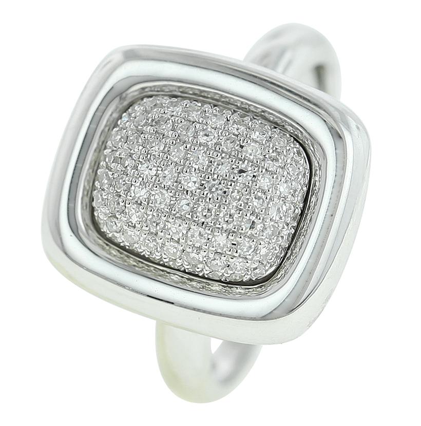 0.28 Ctw Diamond 14k White Gold Round Shape Womens Diamond Ring