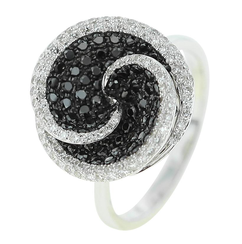0.79 Ctw Diamond 14k White Gold Round Shape Womens Diamond Ring