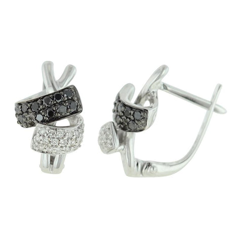 0.47 Ctw Diamond 14k White Gold Round Shape Womens Diamond Earrings