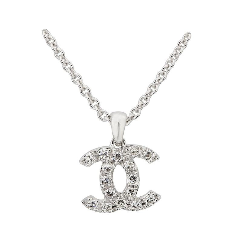 0.09 Ctw Diamond 14k White Gold Round Shape Womens Diamond Necklace Pendant With 16 Inch Chain