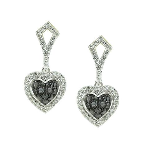 0.63 Ctw Diamond 14k White Gold Round Shape Womens Diamond Earrings