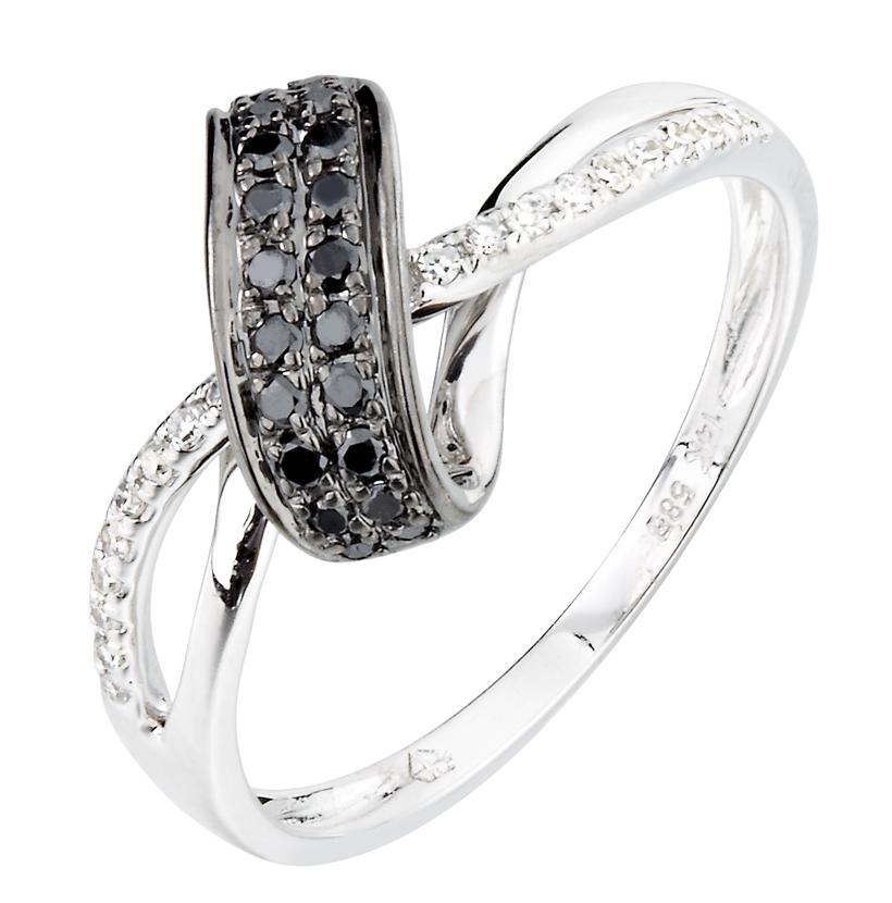 0.19 Ctw Diamond 14k White Gold Womens Diamond Ring