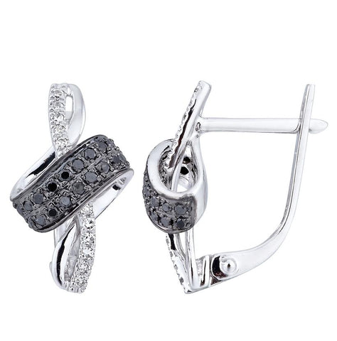 0.28 Ctw Diamond 14k White Gold Womens Diamond Earrings