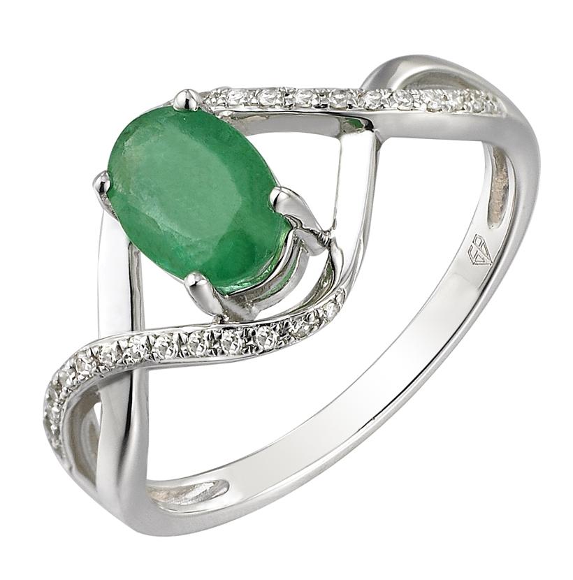 14k White Gold Womens Gemstone Ring