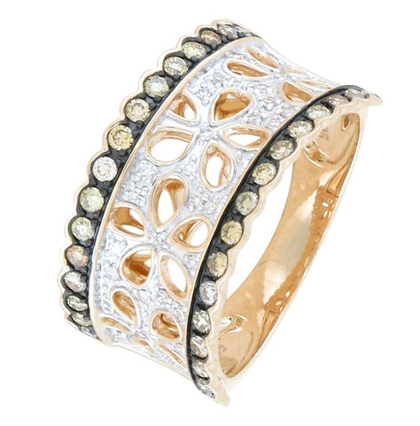 0.51 Ctw Diamond 14k Yellow Gold Round Shape Womens Diamond Ring