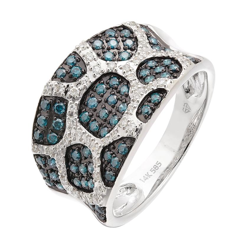 0.62 Ctw Diamond 14k White Gold Round Shape Womens Diamond Ring