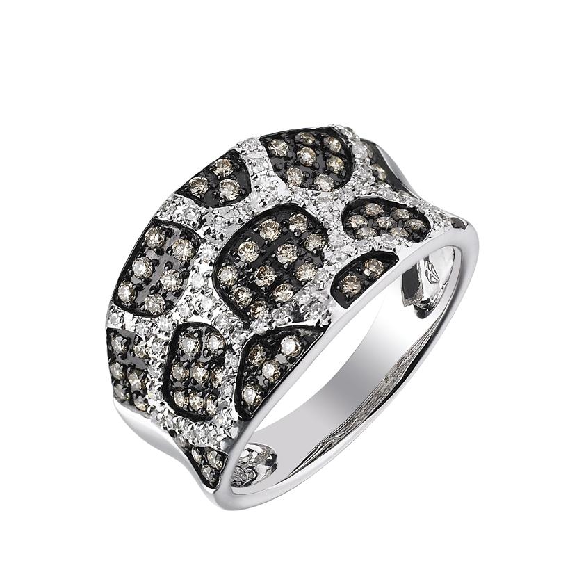 0.6 Ctw Diamond 14k White Gold Round Shape Womens Diamond Ring