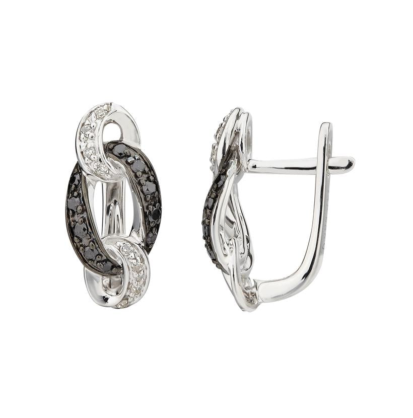 0.21 Ctw Diamond 14k White Gold Womens Diamond Earrings