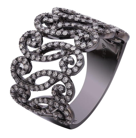0.75 Ctw Diamond 14k White Gold Round Shape Womens Diamond Ring