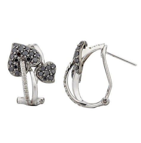 1.03 Ctw Diamond 14k White Gold Womens Diamond Earrings