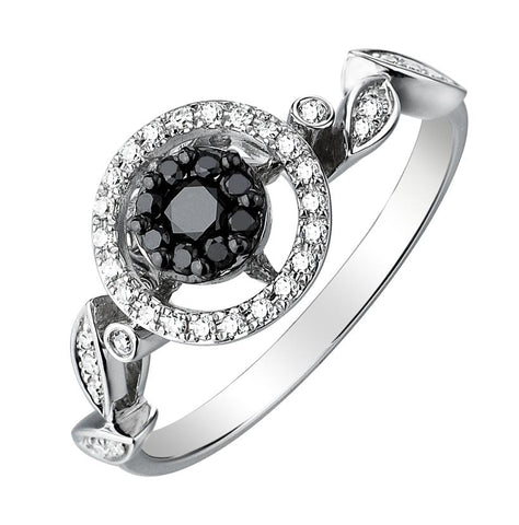 0.25 Ctw Diamond 14k White Gold Womens Diamond Ring