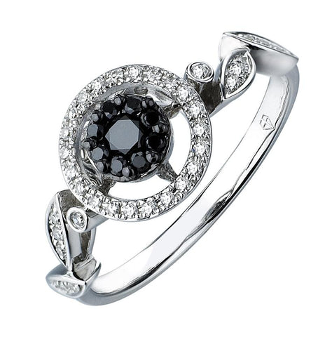 0.25 Ctw Diamond 14k White Gold Round Shape Womens Diamond Ring