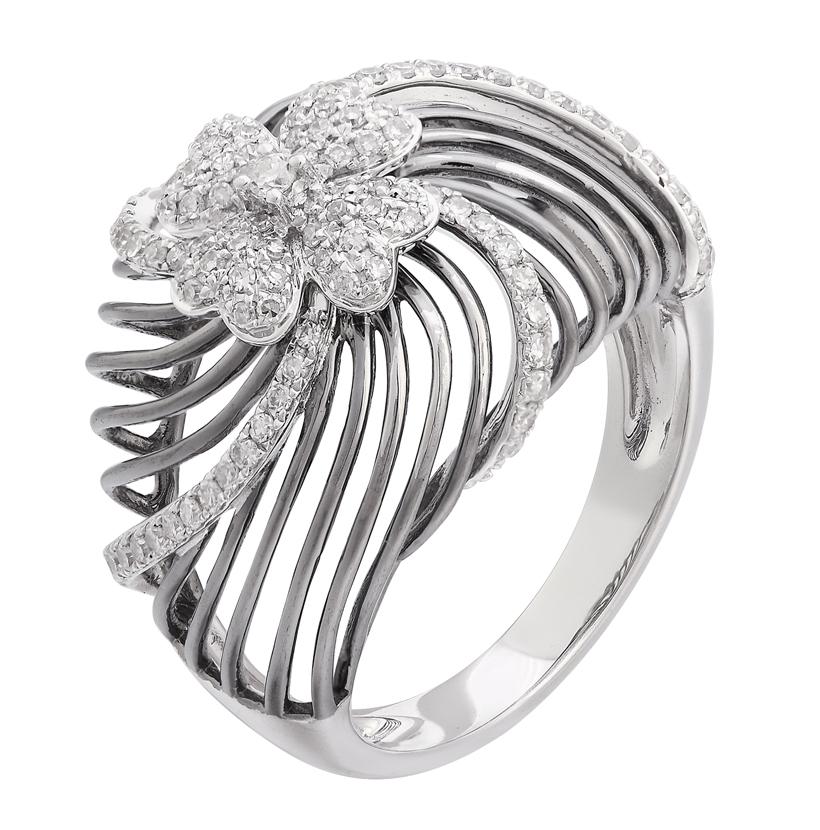 0.42 Ctw Diamond 14k White Gold Round Shape Womens Diamond Ring