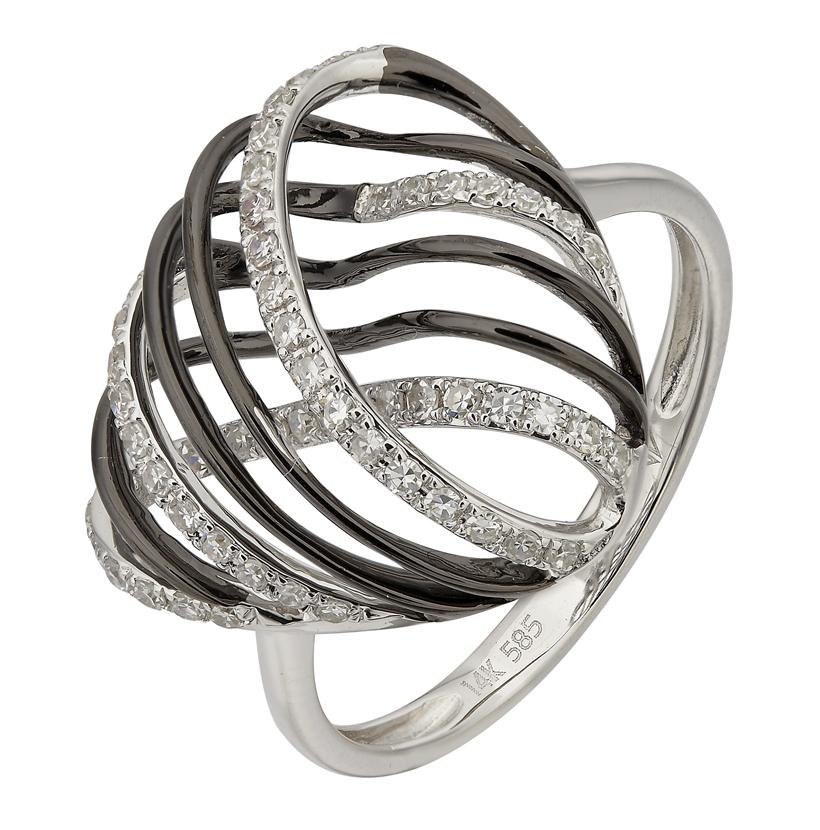 0.25 Ctw Diamond 14k White Gold Round Shape Womens Diamond Ring