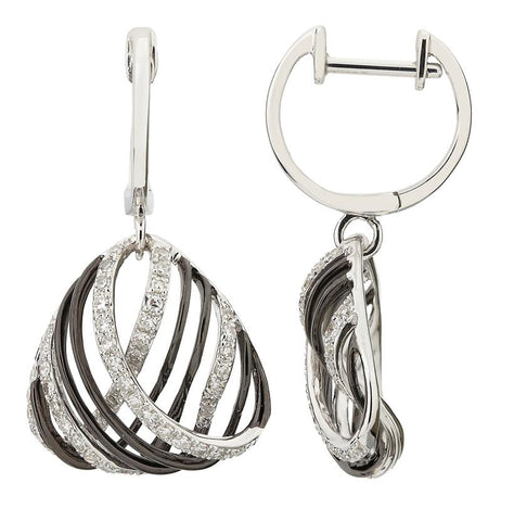 0.44 Ctw Diamond 14k White Gold Round Shape Womens Diamond Earrings