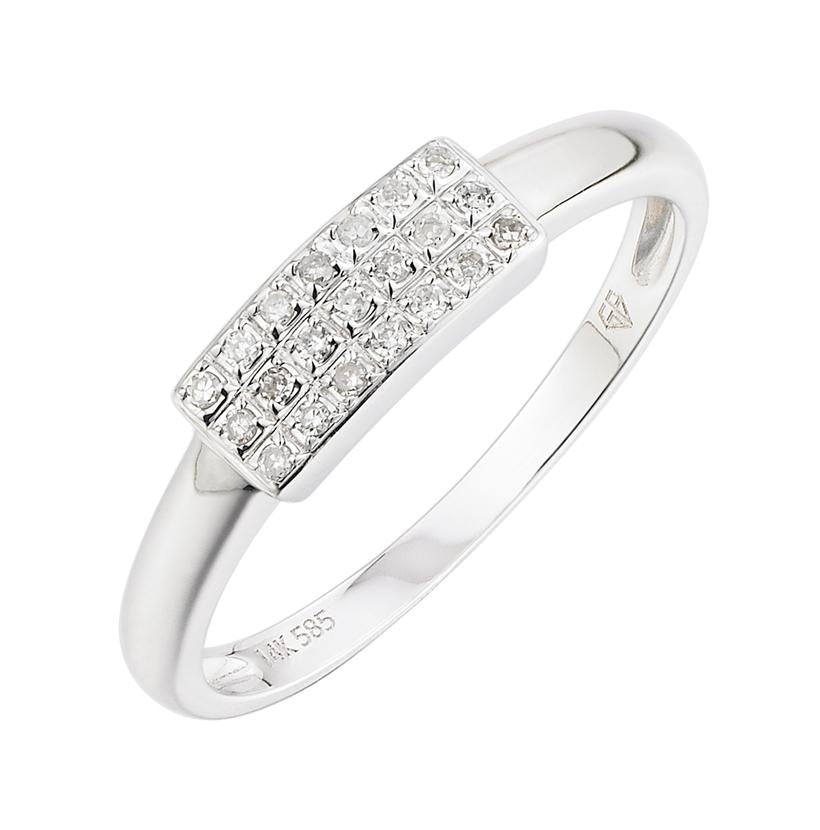 0.08 Ctw Diamond 14k White Gold Womens Diamond Ring