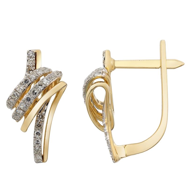 0.24 Ctw Diamond 14k Yellow Gold Round Shape Womens Diamond Earrings