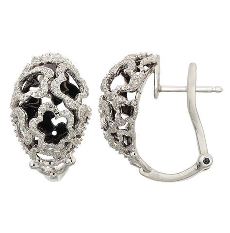 0.28 Ctw Diamond 14k White Gold Round Shape Womens Diamond Earrings