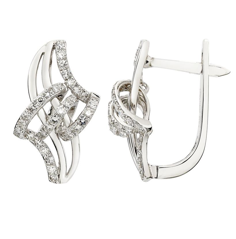 0.32 Ctw Diamond 14k White Gold Round Shape Womens Diamond Earrings