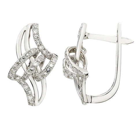 0.32 Ctw Diamond 14k White Gold Round Shape Womens Diamond Earrings