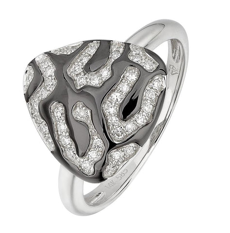 0.14 Ctw Diamond 14k White Gold Womens Diamond Ring