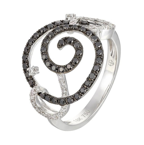 0.5 Ctw Diamond 18k White Gold Womens Diamond Ring