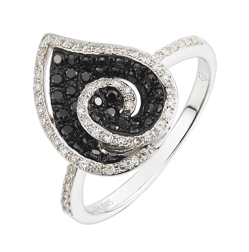 0.43 Ctw Diamond 14k White Gold Womens Diamond Ring