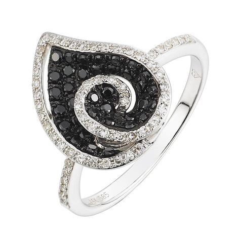0.43 Ctw Diamond 14k White Gold Womens Diamond Ring