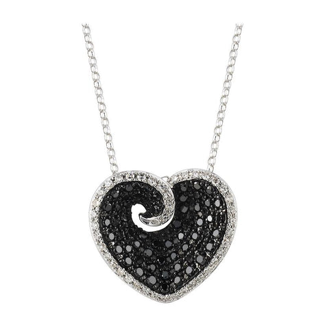 0.47 Ctw Diamond 14k White Gold Womens Diamond Necklace Pendant With 16 Inch Chain