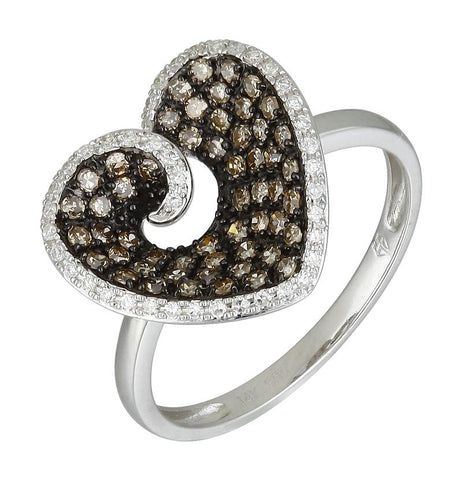 0.5 Ctw Diamond 14k White Gold Womens Diamond Ring