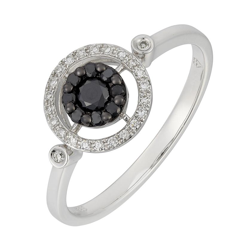 0.23 Ctw Diamond 14k White Gold Round Shape Womens Diamond Ring
