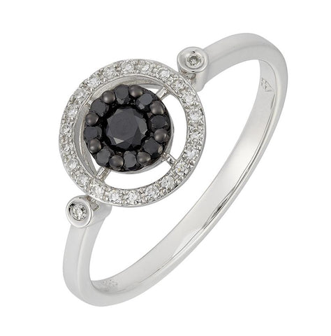 0.23 Ctw Diamond 14k White Gold Round Shape Womens Diamond Ring
