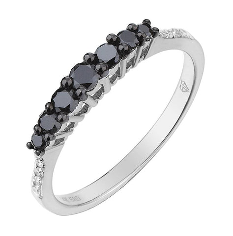 0.35 Ctw Diamond 14k White Gold Womens Diamond Ring