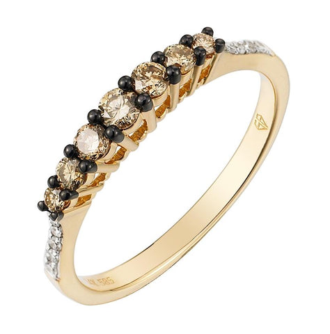 0.36 Ctw Diamond 14k Yellow Gold Womens Diamond Ring