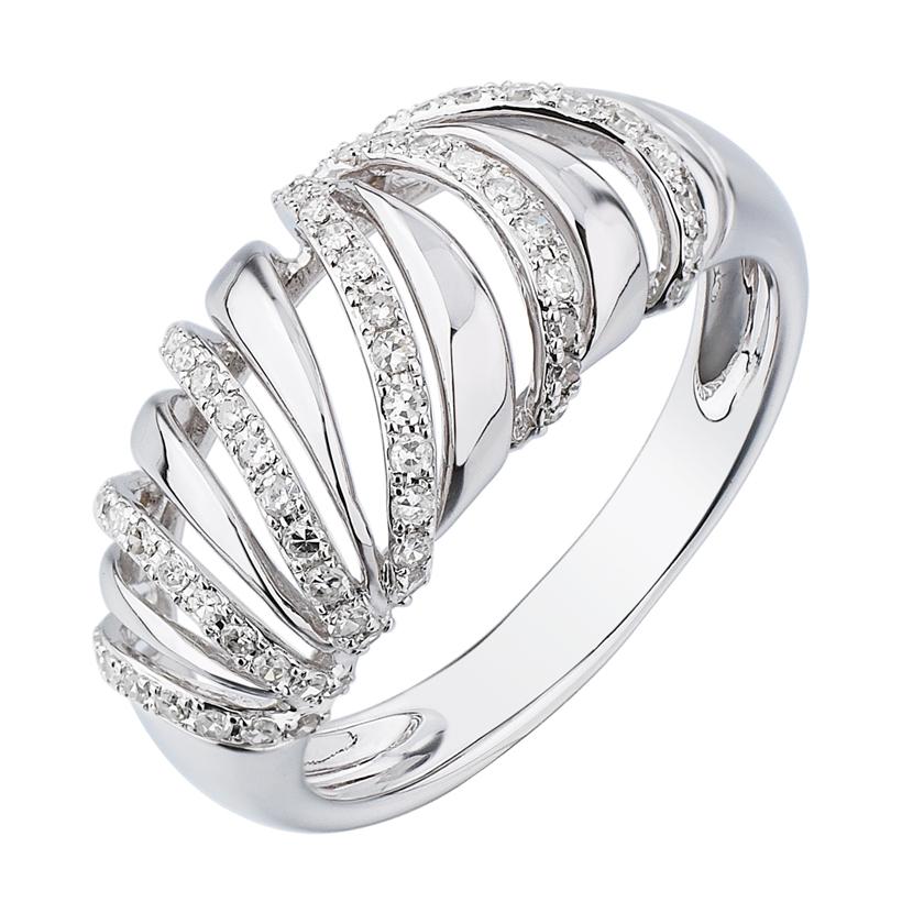 0.24 Ctw Diamond 14k White Gold Womens Diamond Ring