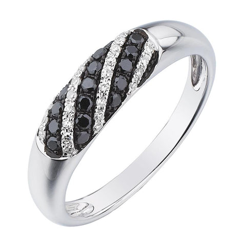 0.26 Ctw Diamond 14k White Gold Round Shape Womens Diamond Ring