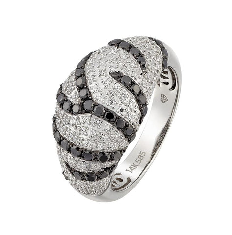 0.99 Ctw Diamond 14k White Gold Womens Diamond Ring