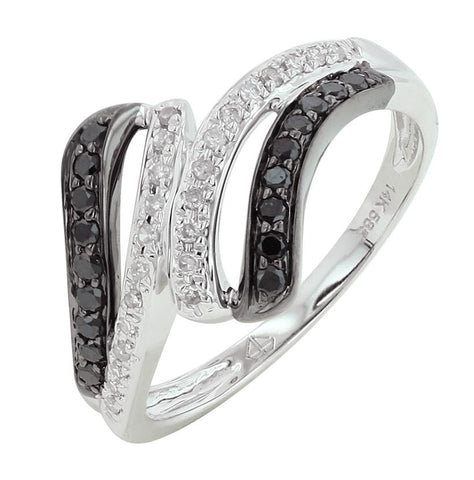 0.32 Ctw Diamond 14k White Gold Round Shape Womens Diamond Ring