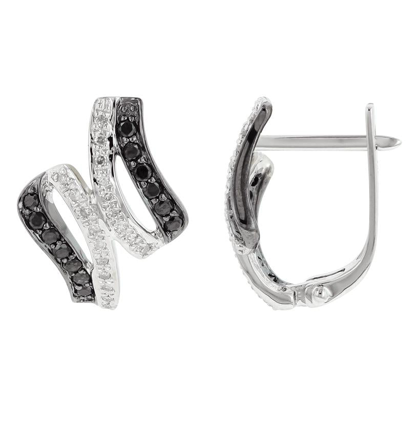 0.47 Ctw Diamond 14k White Gold Round Shape Womens Diamond Earrings