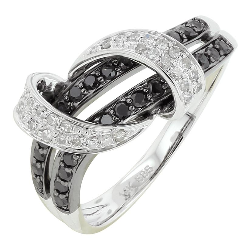 0.48 Ctw Diamond 14k White Gold Round Shape Womens Diamond Ring