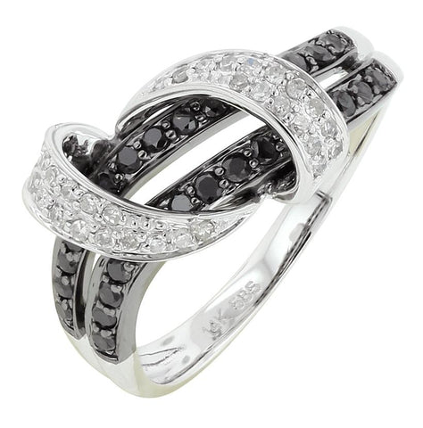 0.48 Ctw Diamond 14k White Gold Round Shape Womens Diamond Ring