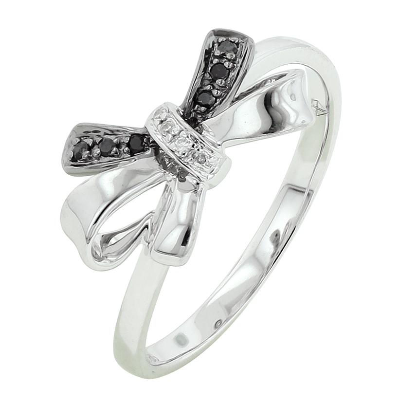 0.04 Ctw Diamond 14k White Gold Round Shape Womens Diamond Ring