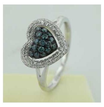 0.6 Ctw Diamond 14k White Gold Round Shape Womens Diamond Ring