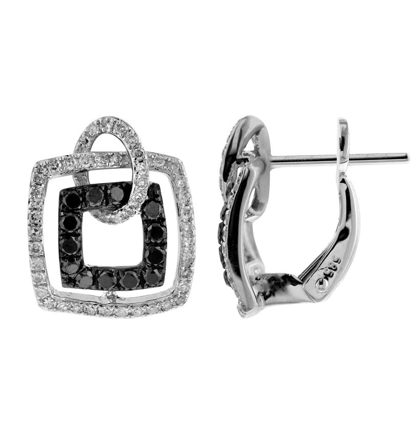 0.7 Ctw Diamond 14k White Gold Round Shape Womens Diamond Earrings